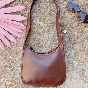 Vintage Coach Brown Leather Shoulder Bag